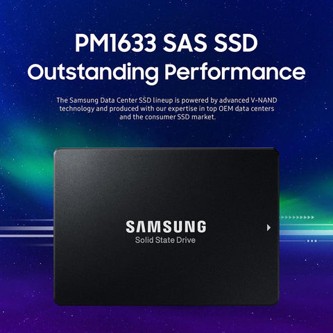 Samsung PM1633 MZILS1T9HCHP MZ-ILS1T90 1.92TB SAS 12Gb/s 2.5" AES 256-bit Manufacturer Recertified SSD