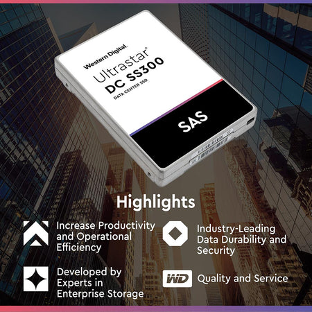 Western Digital Ultrastar DC SS300 HUSMR3280ASS200 800GB SAS 12Gb/s Mixed Use ISE 2.5in Solid State Drive - Highlights