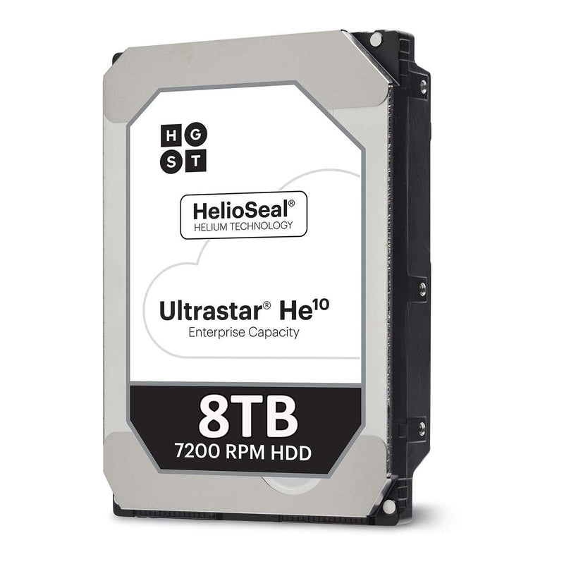 HGST Ultrastar He10 0F27406 HUH721008AL4200 8TB 7.2K RPM SAS 12Gb/s 4Kn 256MB Cache 3.5" ISE Manufacturer Recertified HDD