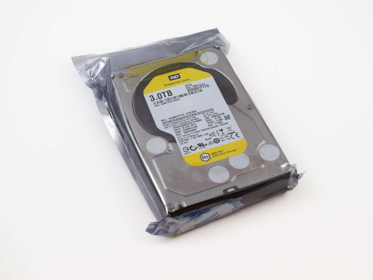 Western Digital Re WD3001FYYG 3TB 7.2K RPM SAS-6Gb/s 32MB 3.5" Hard Disk Drive