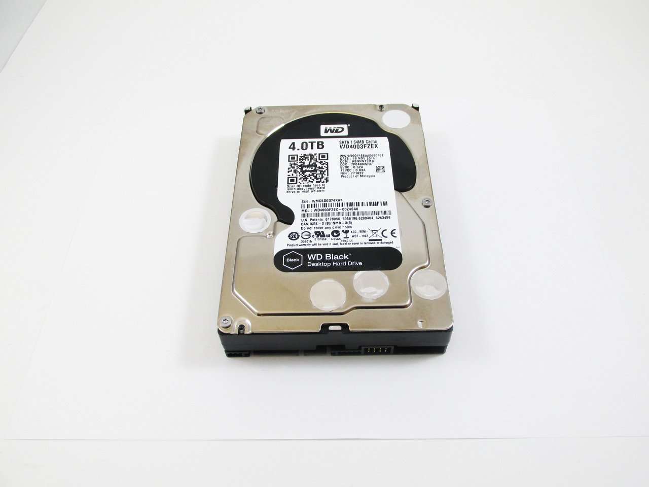 Western Digital Black WD4003FZEX 4TB 7.2K RPM SATA 64MB 3.5" Manufacturer Recertified HDD