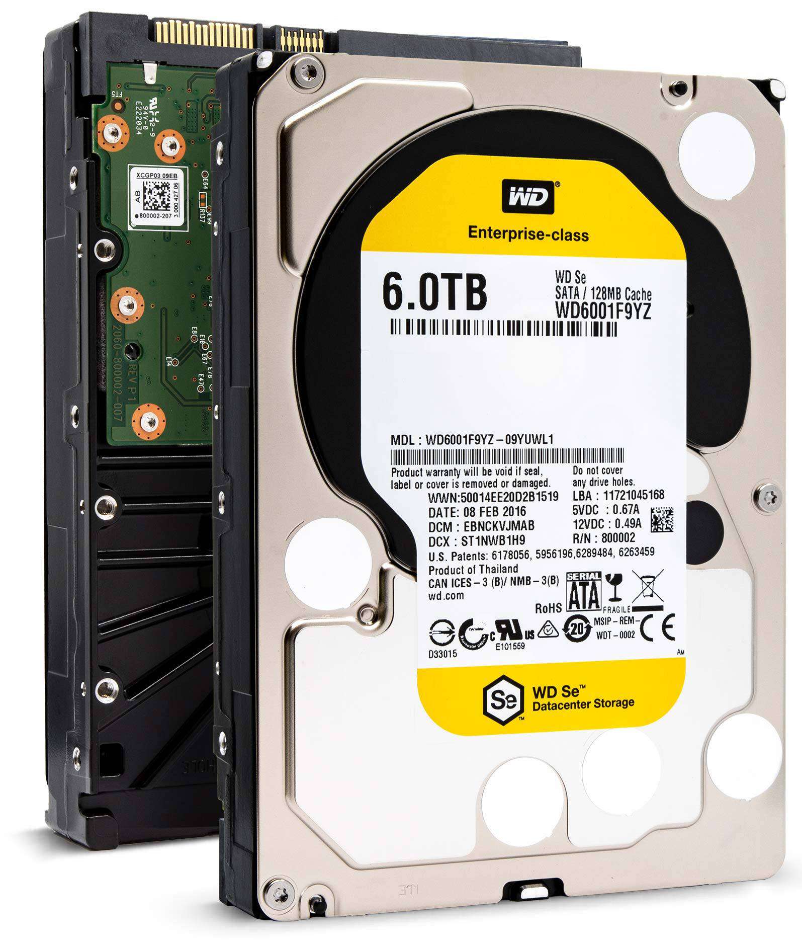 Western Digital Se WD6001F9YZ 6TB 7.2K RPM SATA 6Gb/s 128MB 3.5" Manufacturer Recertified HDD