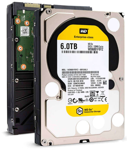 Western Digital Se WD6001F9YZ 6TB 7.2K RPM SATA 6Gb/s 128MB 3.5" Hard Drive