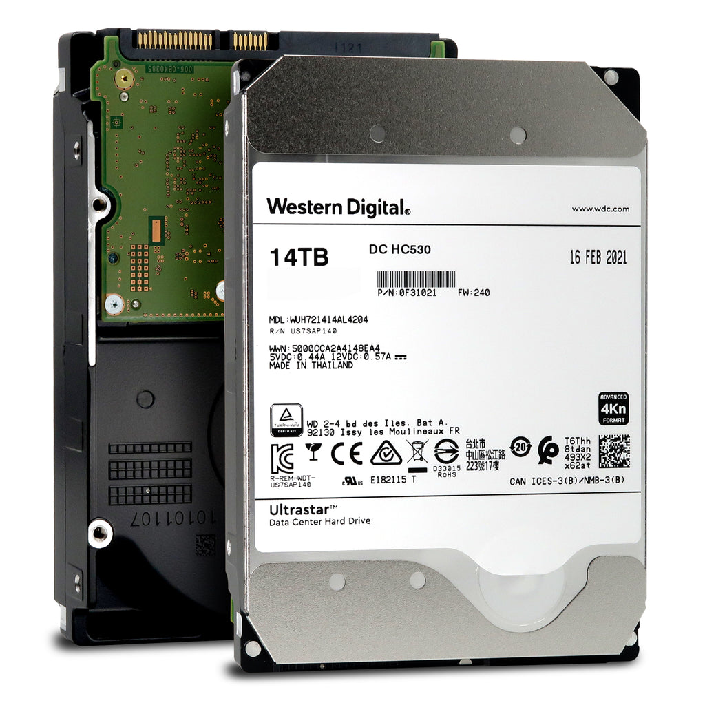 Western Digital Ultrastar DC HC530 WUH721414AL4204 0F31021 14TB 7.2K RPM  Single Port SAS 12Gb/s 4Kn 3.5in Hard Drive