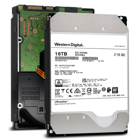 Western Digital Ultrastar DC HC550 WUH721816ALE604 0F38477 16TB 7.2K RPM SATA 6Gb/s 512e 3.5in Hard Drive Main