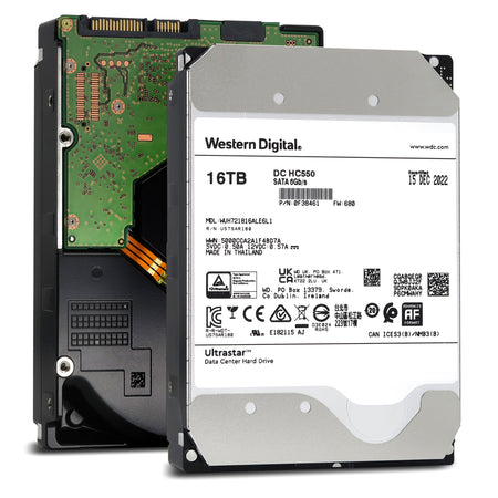 Western Digital Ultrastar DC HC550 WUH721816ALE6L1 0F38461 16TB 7200 RPM SATA 6Gb/s 512e 3.5in Recertified Hard Drive Main