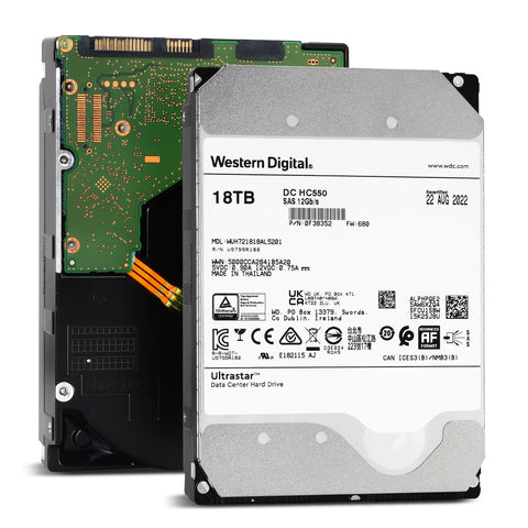 Western Digital Ultrastar DC HC550 WUH721818AL5201 0F38352 18TB 7.2K RPM SAS 12Gb/s SED 3.5in Recertified Hard Drive Main