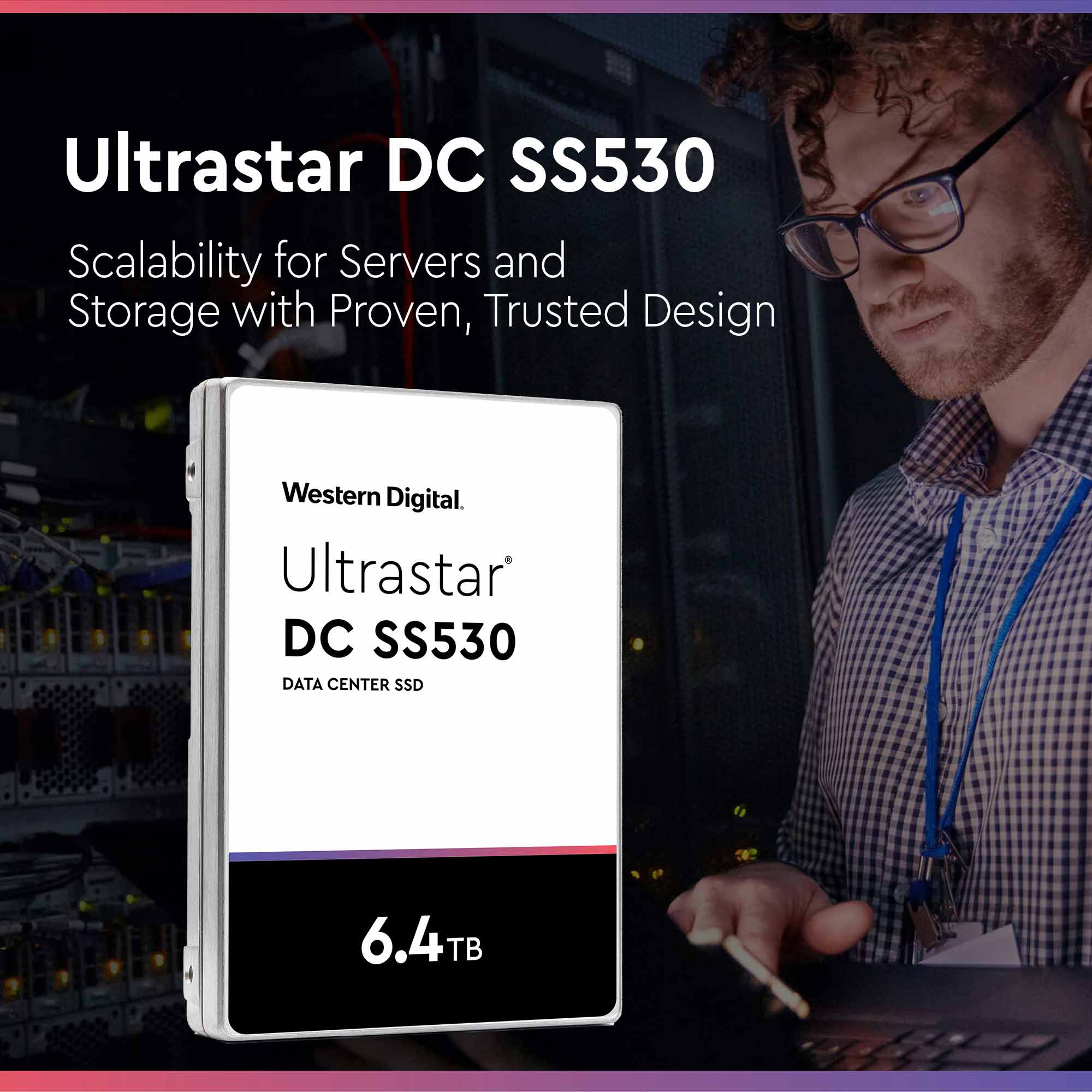 Western Digital Ultrastar DC SS530 WUSTR6464ASS204 0P40502 6.4TB SAS 12Gb/s 2.5" SE Solid State Drive