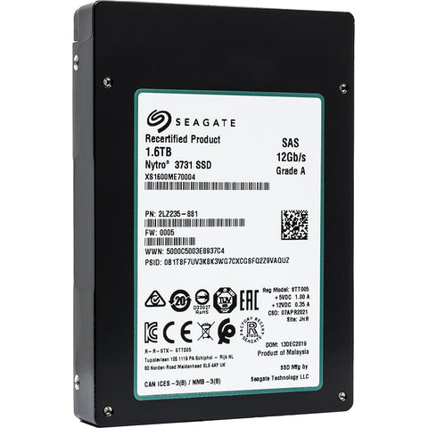 Seagate Nytro 3731 XS1600ME70004 1.6TB SAS 12Gb/s 2.5in Recertified Solid State Drive 2