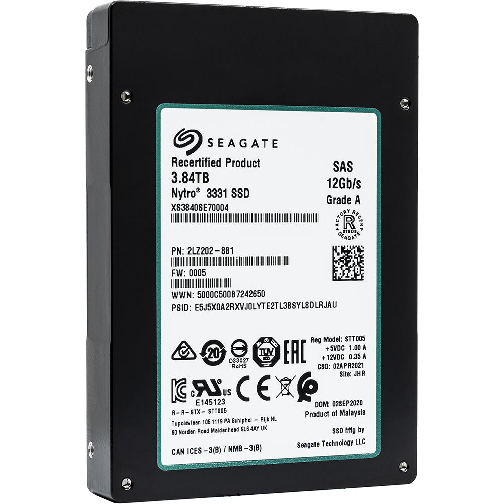 Seagate Nytro 3331 XS3840SE70004 3.84TB SAS 12Gb/s 2.5in Recertified Solid State Drive 2