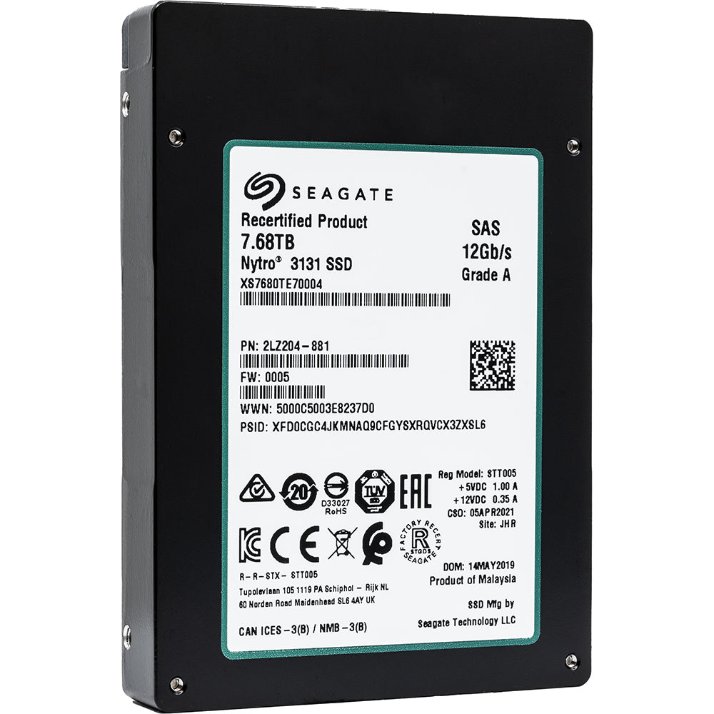 Seagate Nytro 3131 XS7680TE70004 7.68TB SAS 12Gb/s 2.5in Recertified Solid State Drive 2