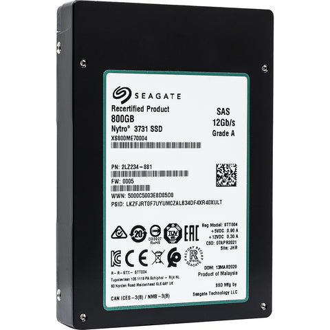 Seagate Nytro 3731 XS800ME70004 800GB SAS 12Gb/s 2.5in Recertified Solid State Drive 2