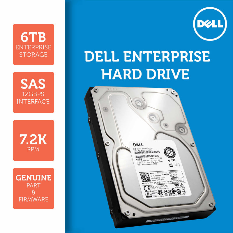 Dell MG06 0XXPPV 6TB 7.2K RPM SAS 12Gb/s 512e 3.5in Refurbished HDD