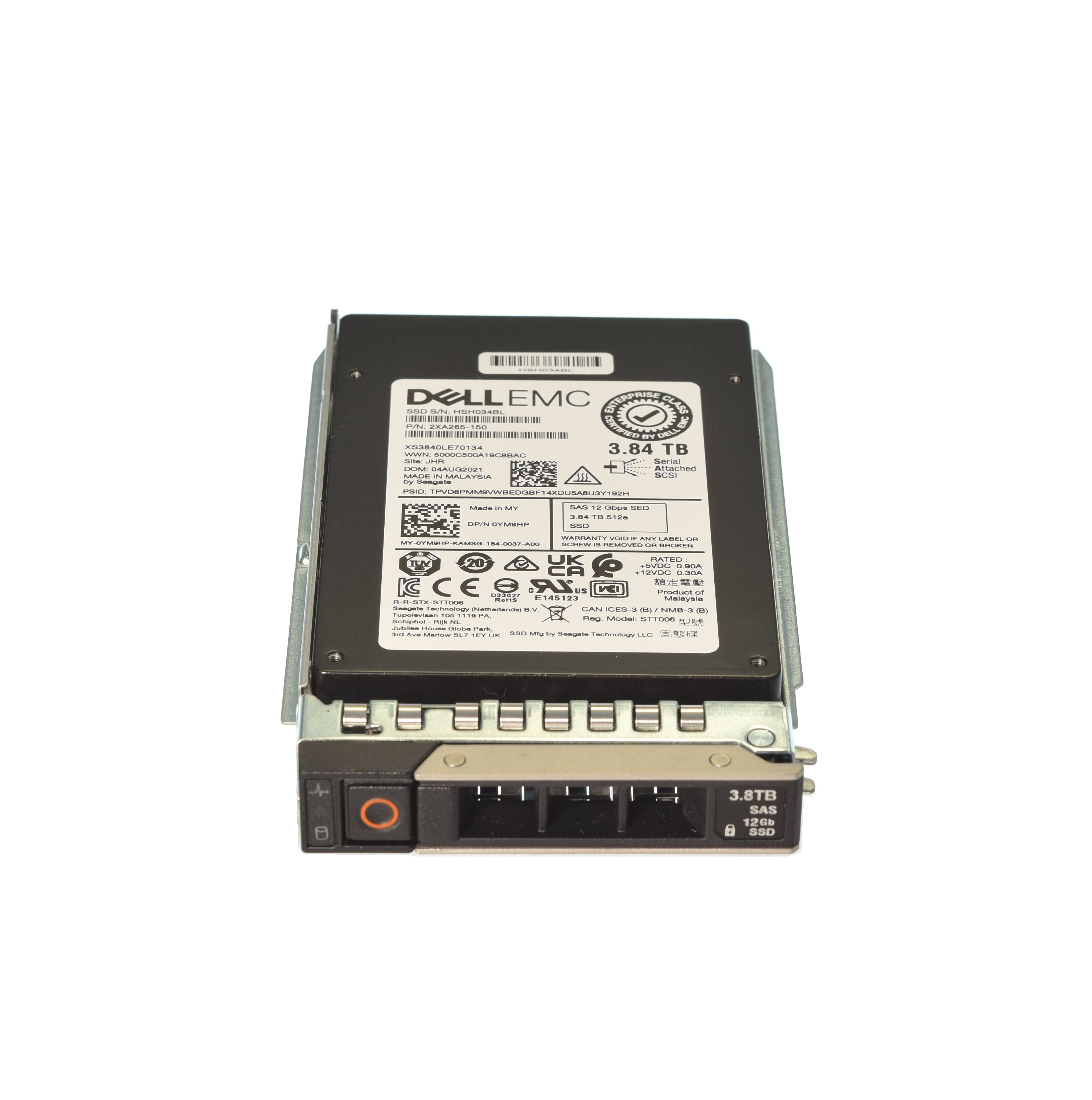 Dell G14 YM9HP XS3840LE70134 3.84TB SAS 12Gb/s 3DWPD Mixed Use 2.5in Solid State Drive