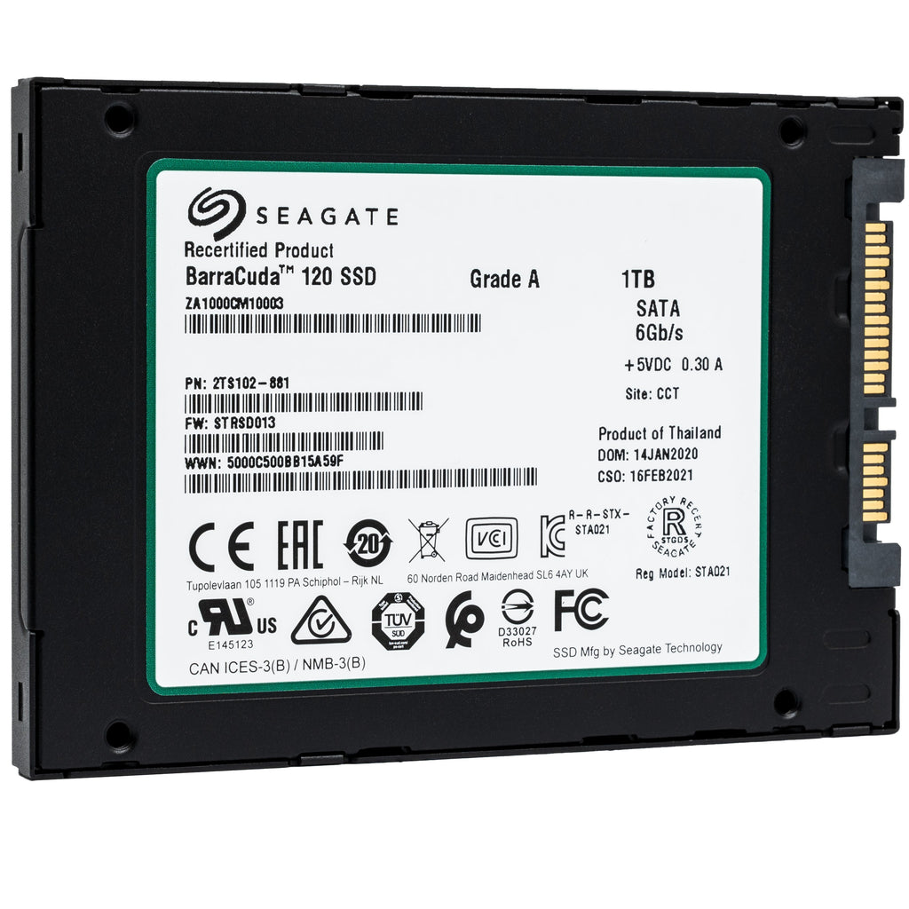 Seagate BarraCuda 120 ZA1000CM10003 1TB SATA Recertified SSD