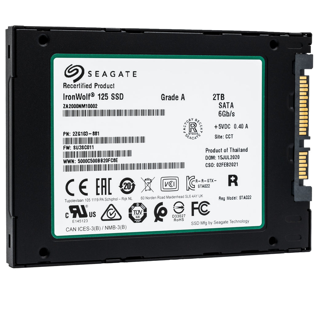 Seagate IronWolf 125 ZA2000NM10002 2TB SATA Recertified SSD