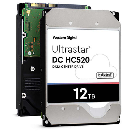 Western Digital Ultrastar DC HC520 HUH721212ALE604 0F29597 12TB 7.2K RPM SATA 6Gb/s 512e SE Power Disable Pin 3.5in Hard Drive