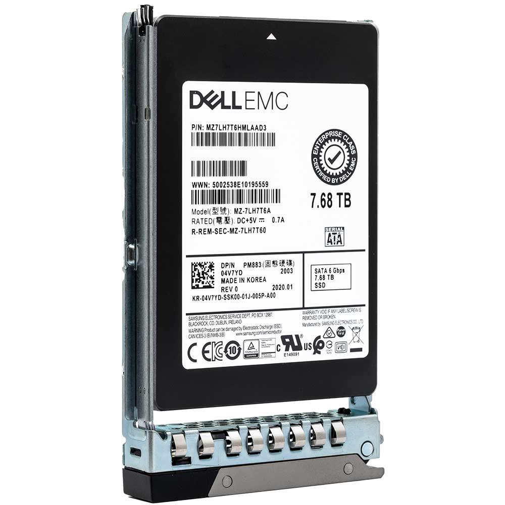 Dell G14 4V7YD 7.68TB SATA 6Gb/s TLC 2.5in Recertified Solid State Drive
