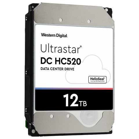 Western Digital Ultrastar DC HC520 HUH721212ALN600 0F29630 12TB 7.2K RPM SATA 6Gb/s 4Kn 3.5in Refurbished HDD