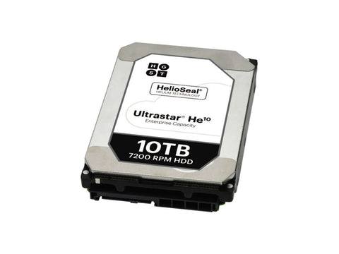 HGST Ultrastar He10 0F27503 HUH721010ALN601 10TB 7.2K RPM SATA 6Gb/s 4Kn 256MB Cache 3.5" SED Power Disable Pin HDD