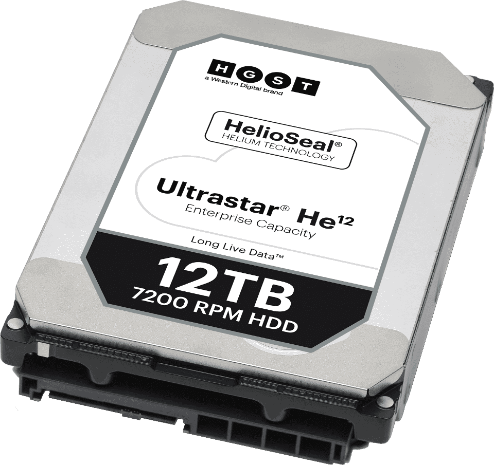 HGST Ultrastar He12 0F29562 HUH721212AL4204 12TB 7.2K RPM SAS 12Gb/s 4Kn 256MB Cache 3.5" SE Manufacturer Recertified HDD