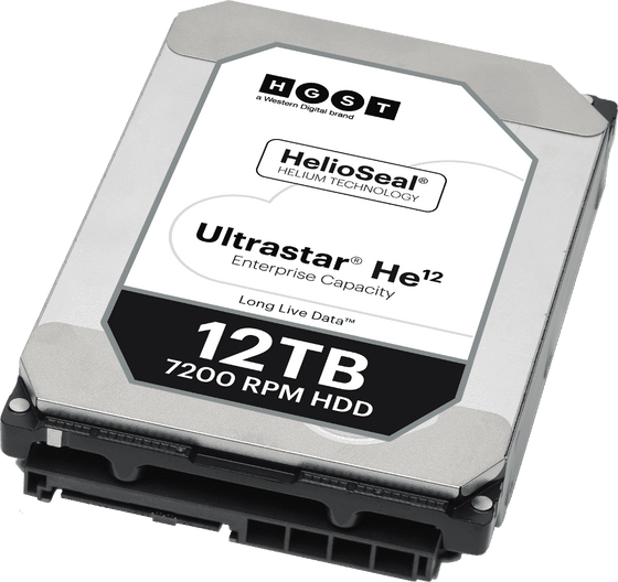 HGST Ultrastar He12 0F29603 HUH721212ALE600 12TB 7.2K RPM SATA 6Gb/s 512e 256MB Cache 3.5" ISE HDD
