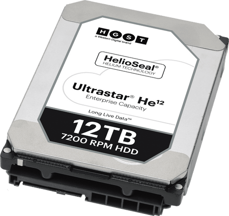 Western Digital Ultrastar He12 0F29560 HUH721212AL4200 12TB 7.2K RPM SAS 12Gb/s 4Kn 256MB Cache 3.5" ISE Manufacturer Recertified HDD