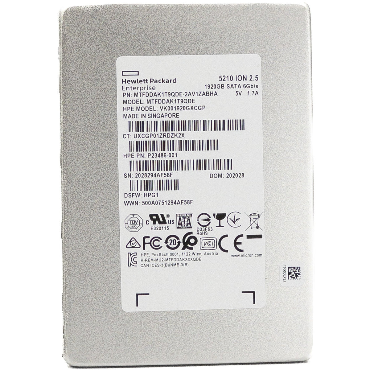 HP 5210 ION MTFDDAK1T9QDE-2AV1ZAB 1.92TB SATA 2.5