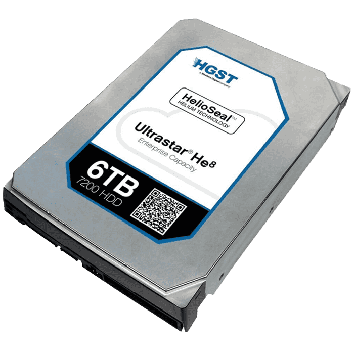 HGST Ultrastar He8 HUH728060ALN600 0F23663 6TB 7.2K RPM SATA-6Gb/s 3.5" Manufacturer Recertified HDD