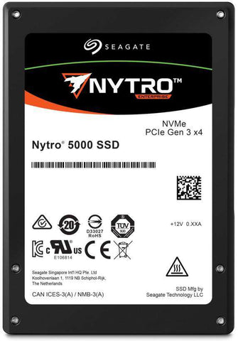 Seagate Nytro 5000 XP960LE10002 960GB PCIe Gen 3.0 x4 4GB/s 2.5" Read Intensive Manufacturer Recertified SSD