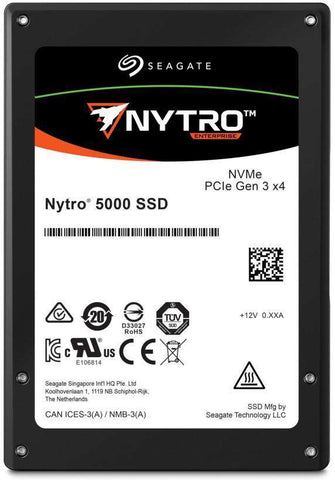 Seagate Nytro 5000 XP960LE10012 960GB PCIe Gen 3.0 x4 4GB/s 2.5" SED Read Intensive Manufacturer Recertified SSD