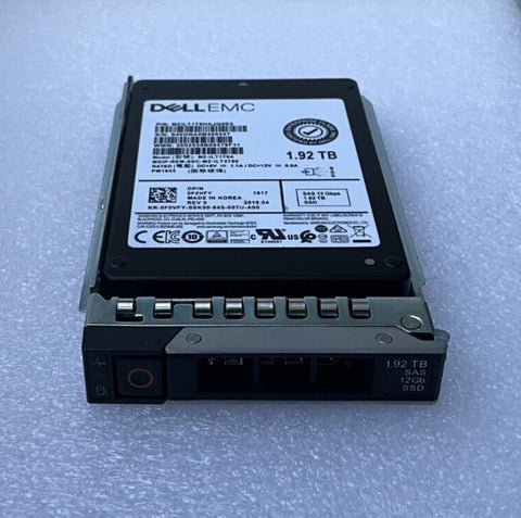 Dell PM1643 F0VFY MZILT1T9HAJQAD3 1.92TB SAS 12Gb/s 2.5in Solid State Drive