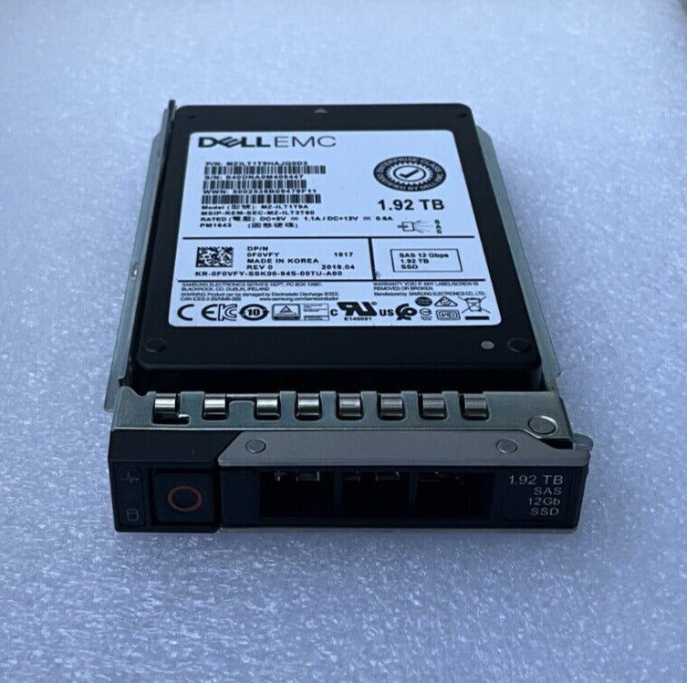 Dell G14 F0VFY MZILT1T9HAJQAD3 1.92TB SAS 12Gb/s 2.5in Solid State Drive