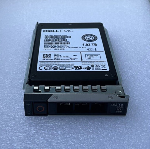Dell PM1643 F0VFY MZILT1T9HAJQAD3 1.92TB SAS 12Gb/s 2.5in Recertified Solid State Drive