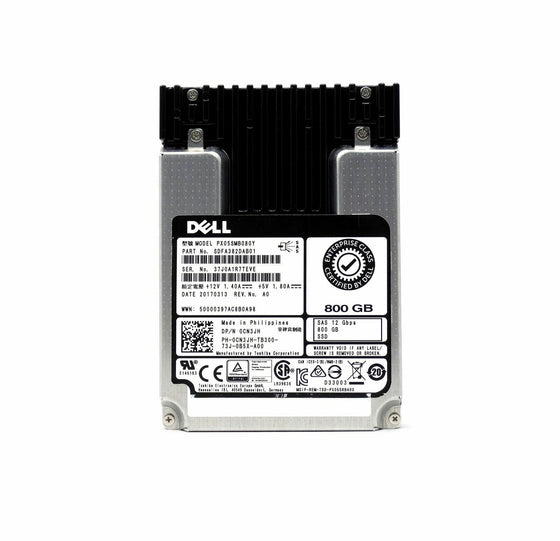 Toshiba PX05S PX05SMB080Y 800GB SAS 12Gb/s Write Intensive MLC 2.5in Recertified Solid State Drive