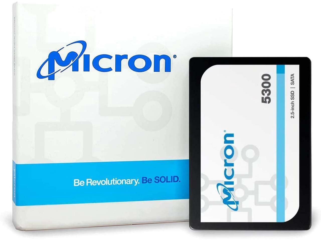 Micron 5300 PRO MTFDDAK7T6TDS 1AW1ZABYY 7.68TB SATA 6Gb/s 3D TLC 2.5in Recertified Solid State Drive