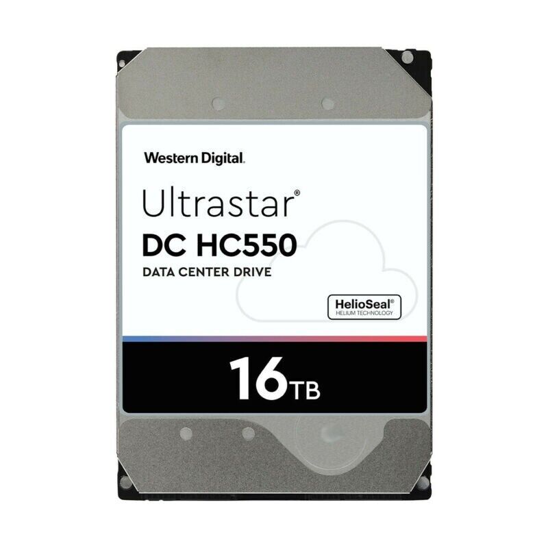 Western Digital Ultrastar DC HC550 WUH721816ALE604 0F38477 16TB 7.2K RPM SATA 6Gb/s 512e 3.5in Recertified Hard Drive