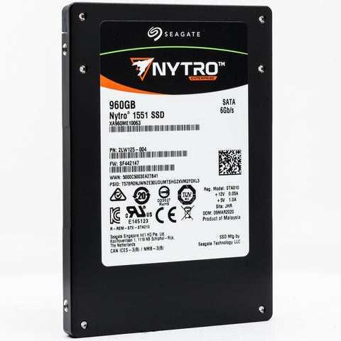Seagate Nytro 1551 XA960ME10063 960GB SATA 6Gb/s Mixed Use 3D TLC 2.5in Refurbished SSD
