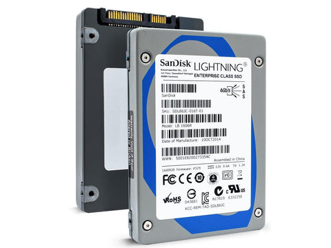 SanDisk Lightning SDLB6JC-016T-01 LB1606R 1.6TB SAS 6Gb/s 2.5" Read Intensive Manufacturer Recertified SSD