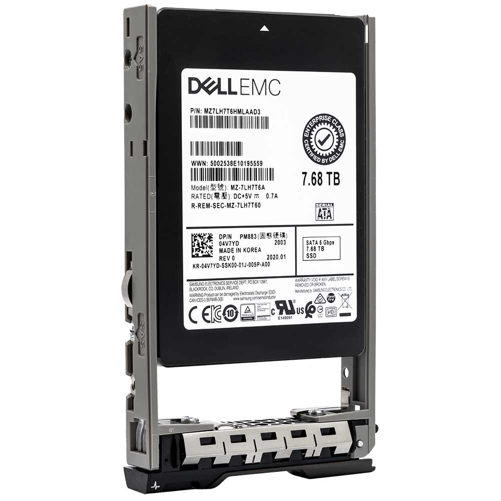 Dell G13 4V7YD 7.68TB SATA 6Gb/s TLC 2.5in Recertified Solid State Drive