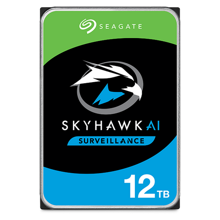 Seagate SkyHawk AI ST12000VE001 12TB 7.2K RPM SATA 6Gb/s 512e Surveillance 3.5in Refurbished HDD