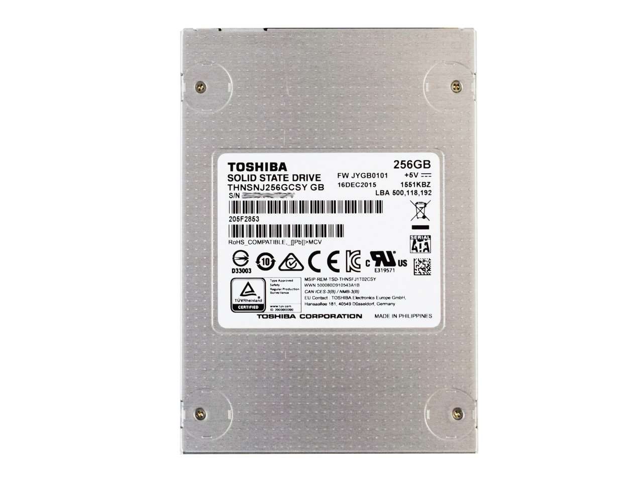 Toshiba HG6 THNSNJ256GCSY 256GB SATA-6Gb/s 2.5" Manufacturer Recertified SSD