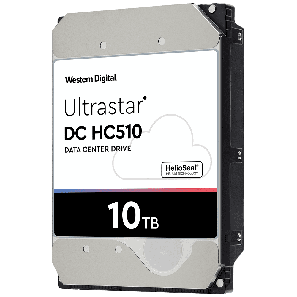 Western Digital Ultrastar DC HC510 0F27454 HUH721010ALE604 10TB 7.2K RPM SATA 6Gb/s 512e 256MB Cache 3.5" SE Power Disable Pin HDD