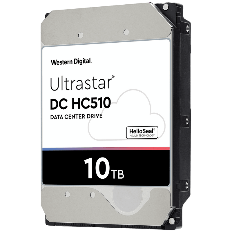 Western Digital Ultrastar DC HC510 HUH721010ALE604 0F27488 10TB 7.2K RPM SATA 6Gb/s 512e Power Disable Pin SE 3.5in Refurbished HDD