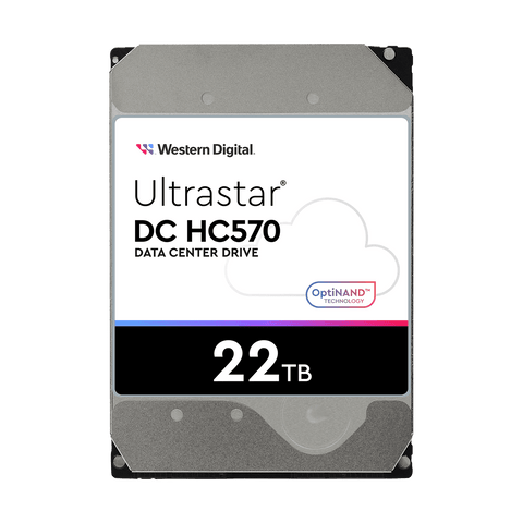 Western Digital Ultrastar DC HC570 WUH722222ALE6L1 22TB 7.2K RPM SATA 6Gb/s 512e SED 3.5in Refurbished HDD