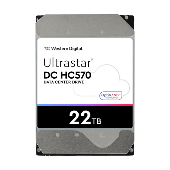 Western Digital Ultrastar DC HC570 WUH722222ALE6L1 22TB 7.2K RPM SATA 6Gb/s 512e SED 3.5in Recertified Hard Drive