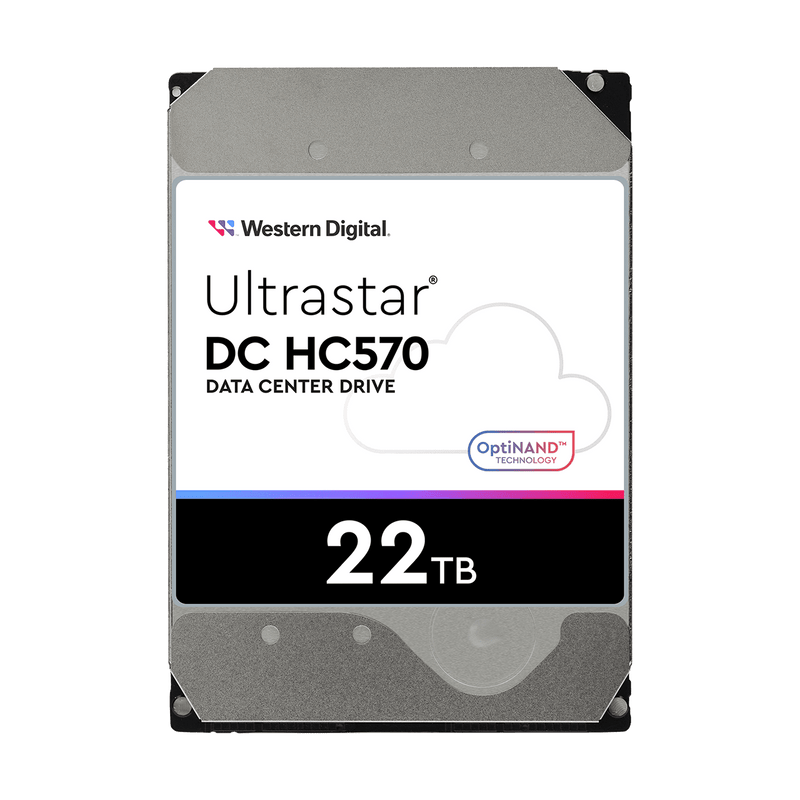 Western Digital Ultrastar DC HC570 WUH722222ALE6L1 22TB 7.2K RPM SATA 6Gb/s 512e SED 3.5in Hard Drive
