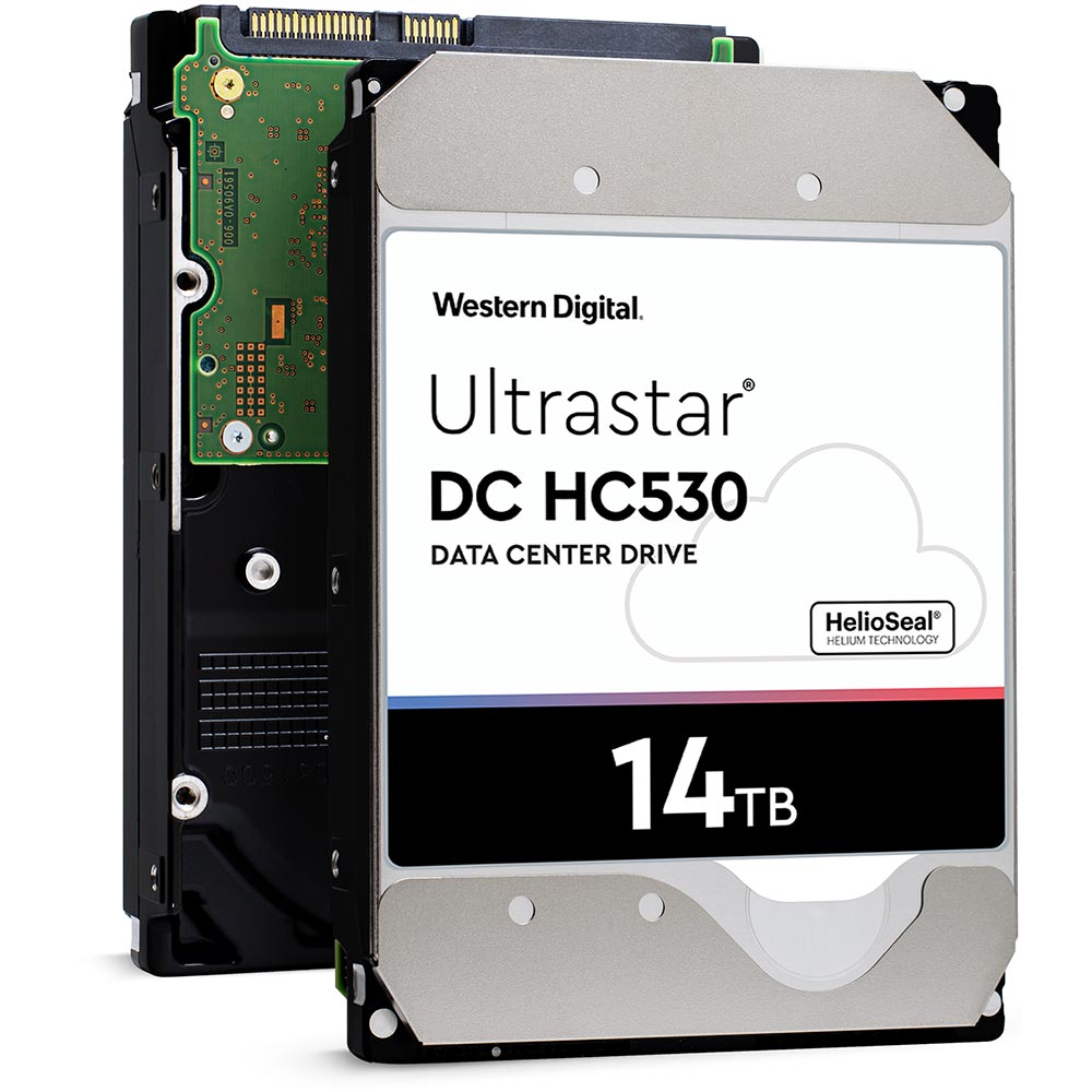 Western Digital Ultrastar DC HC530 WUH721414AL5201 14TB 7.2K RPM SAS 12Gb/s 512e 3.5in Hard Drive