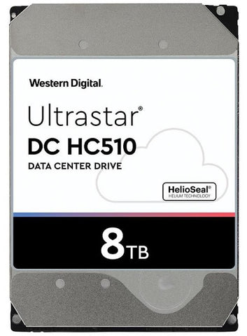 WD Ultrastar DC HC510 0F27455 HUH721008ALE600 8TB 7.2K RPM SATA 6Gb/s 512e 256MB Cache 3.5" ISE Power Disable Pin Hard Drive